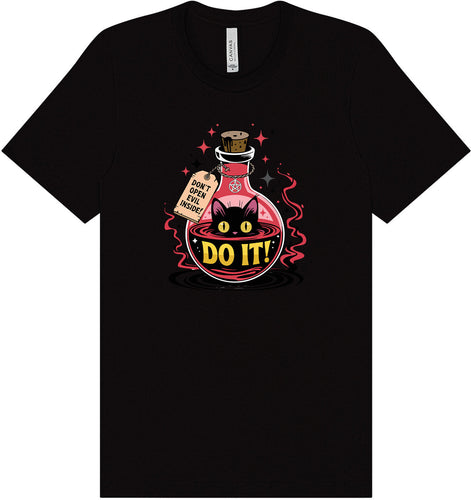 Black Cat Says Do It Adult Bella Canvas Shirt