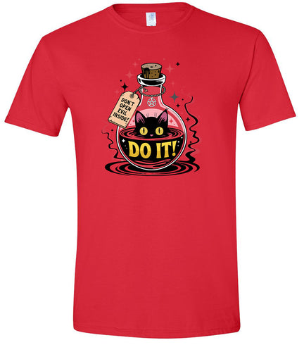 Black Cat Says Do It Adult Gildan Soft Shirt