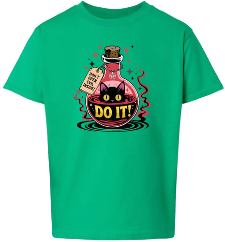 Black Cat Says Do It Children's Gildan Soft Shirt