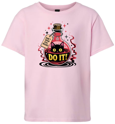 Black Cat Says Do It Children's Gildan Soft Shirt
