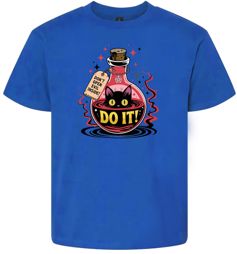 Black Cat Says Do It Children's Gildan Soft Shirt