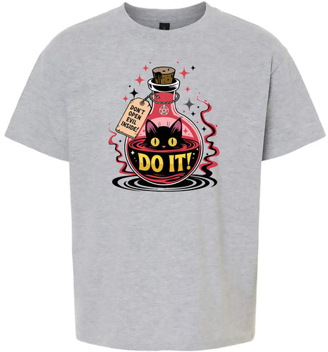Black Cat Says Do It Children's Gildan Soft Shirt