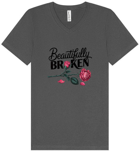 Beautifully Broken Unisex V-Neck Shirt