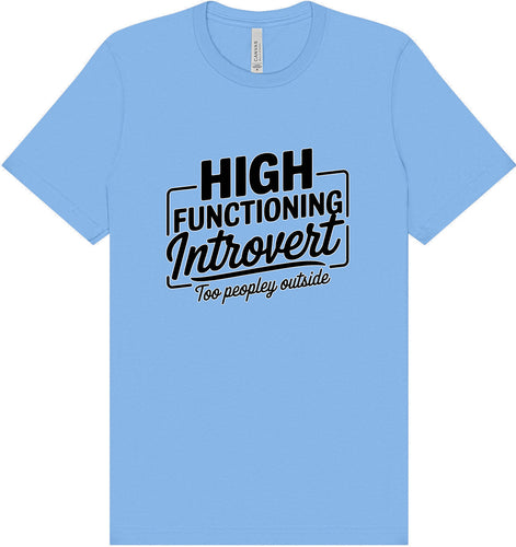 High Functioning Introvert Adult Bella Canvas Shirt