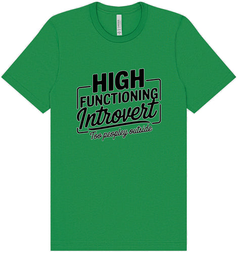 High Functioning Introvert Adult Bella Canvas Shirt