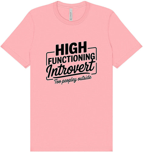 High Functioning Introvert Adult Bella Canvas Shirt