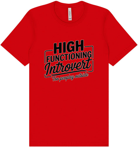 High Functioning Introvert Adult Bella Canvas Shirt