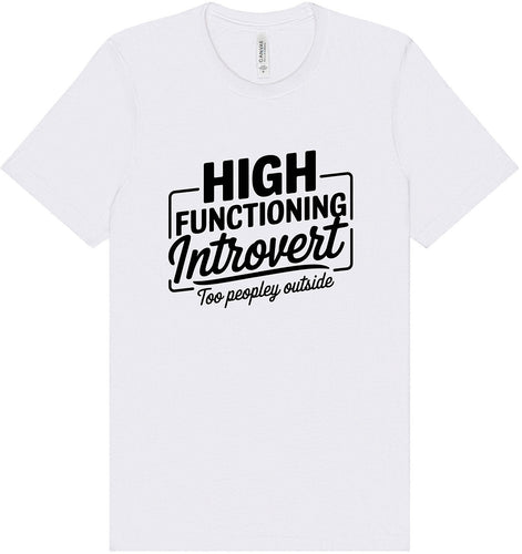 High Functioning Introvert Adult Bella Canvas Shirt