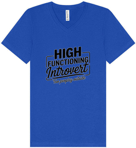 High Functioning Introvert Unisex V-Neck Shirt