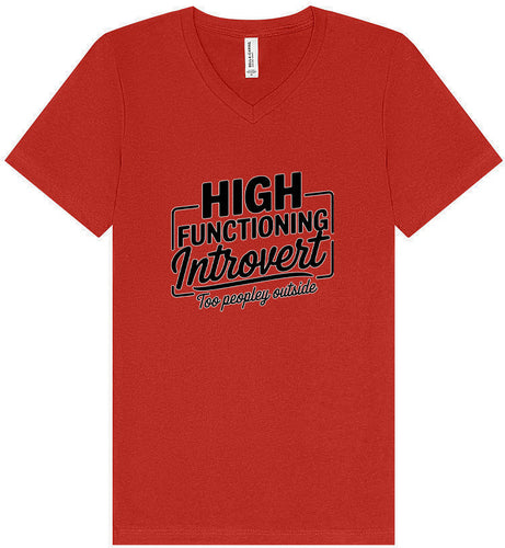 High Functioning Introvert Unisex V-Neck Shirt