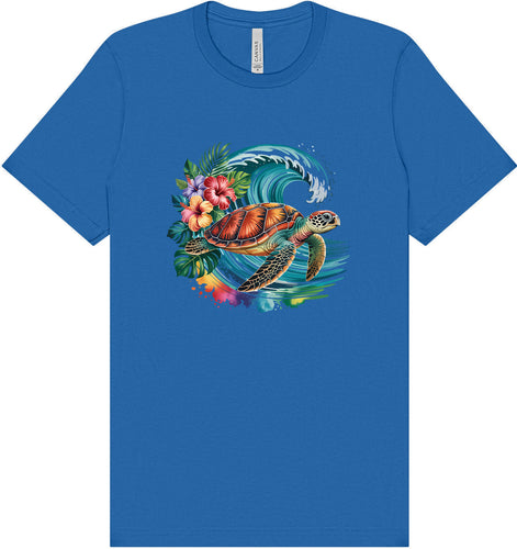 Sea Turtle in the Waves Adult Bella Canvas Shirt