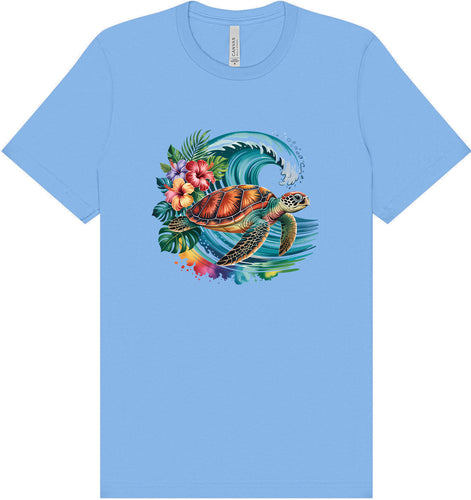 Sea Turtle in the Waves Adult Bella Canvas Shirt