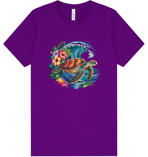 Sea Turtle in the Waves Adult Bella Canvas Shirt