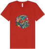 Sea Turtle in the Waves Unisex V-Neck Shirt