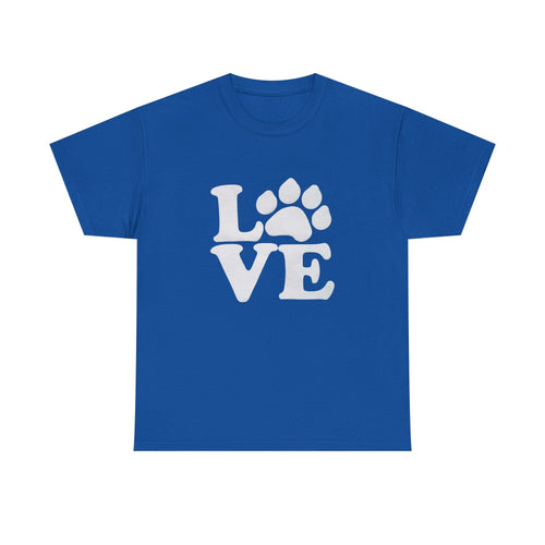 Love Paw Heavy Duty Unisex Tee Sizes Small - 5XL (11 colors)