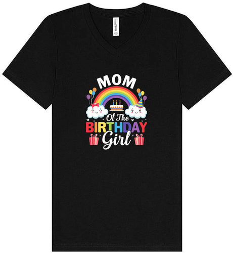 Mom of the Birthday Girl Unisex V-Neck Shirt