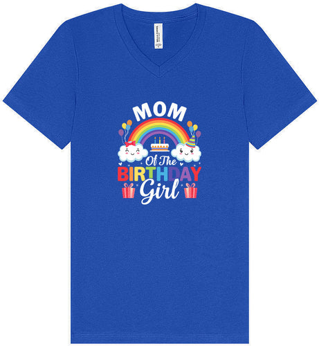 Mom of the Birthday Girl Unisex V-Neck Shirt