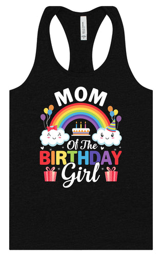 Mom of the Birthday Girl Women's Racerback Tank