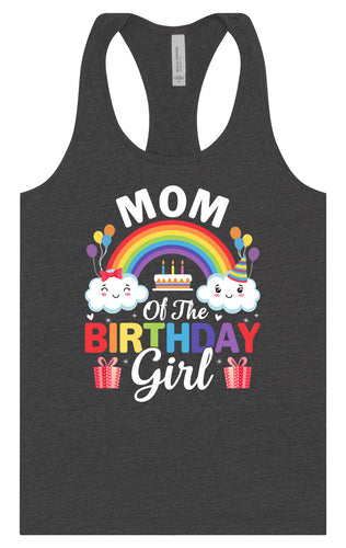 Mom of the Birthday Girl Women's Racerback Tank