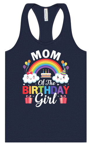 Mom of the Birthday Girl Women's Racerback Tank