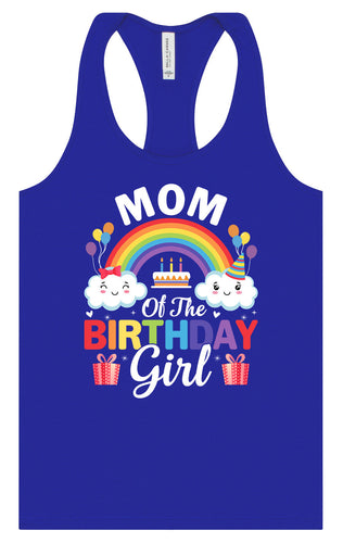 Mom of the Birthday Girl Women's Racerback Tank