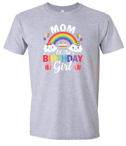 Mom of the Birthday Girl Adult Gildan Soft Shirt