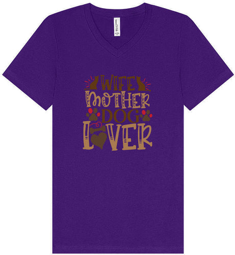 Wife, Mother, Dog Lover Unisex V-Neck Shirt