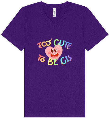 Too Cute to Be CIS Unisex V-Neck Shirt