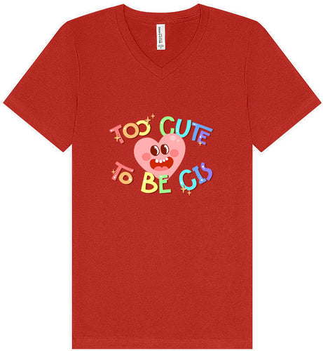 Too Cute to Be CIS Unisex V-Neck Shirt