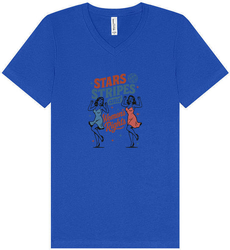 Stars, Stripes, and Women's Rights Unisex V-Neck Shirt