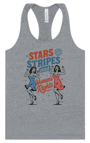 Stars, Stripes, and Women's Rights Women's Racerback Tank