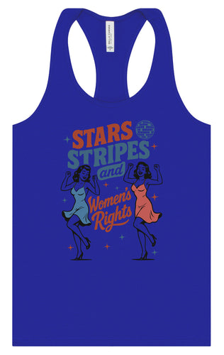 Stars, Stripes, and Women's Rights Women's Racerback Tank