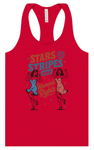 Stars, Stripes, and Women's Rights Women's Racerback Tank