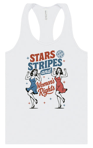 Stars, Stripes, and Women's Rights Women's Racerback Tank