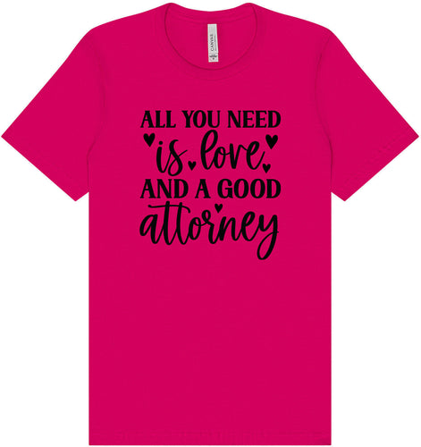 Love and a Good Attorney Adult Bella Canvas Shirt