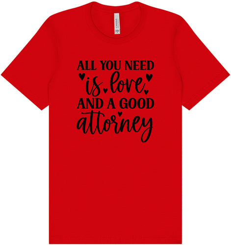 Love and a Good Attorney Adult Bella Canvas Shirt