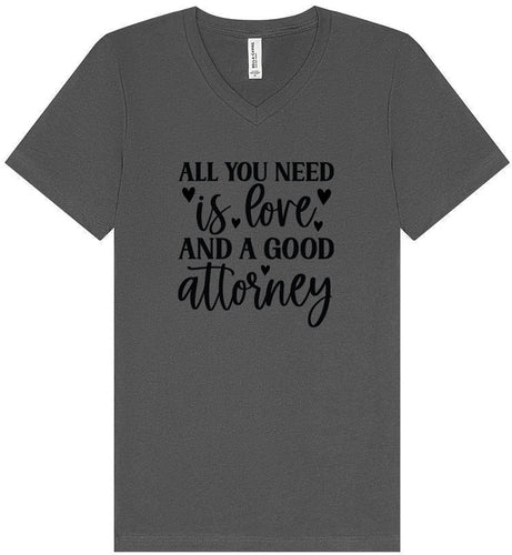Love and a Good Attorney Unisex V-Neck Shirt
