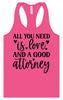 Love and a Good Attorney Women's Racerback Tank