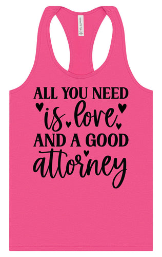 Love and a Good Attorney Women's Racerback Tank