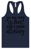 Love and a Good Attorney Women's Racerback Tank