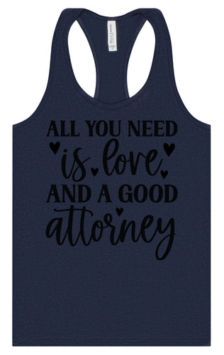 Love and a Good Attorney Women's Racerback Tank