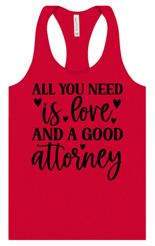 Love and a Good Attorney Women's Racerback Tank