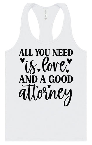 Love and a Good Attorney Women's Racerback Tank