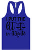 I Put the Lit in Litigate Women's Racerback Tank