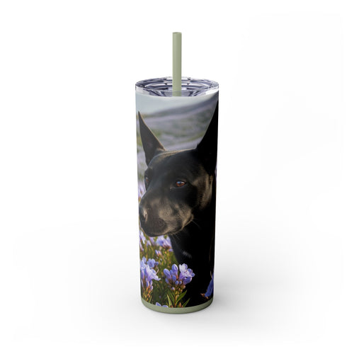 Skinny Tumbler with Straw – 20 oz Stainless Steel Cup