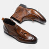 Fashion business men's plush short leather boots
