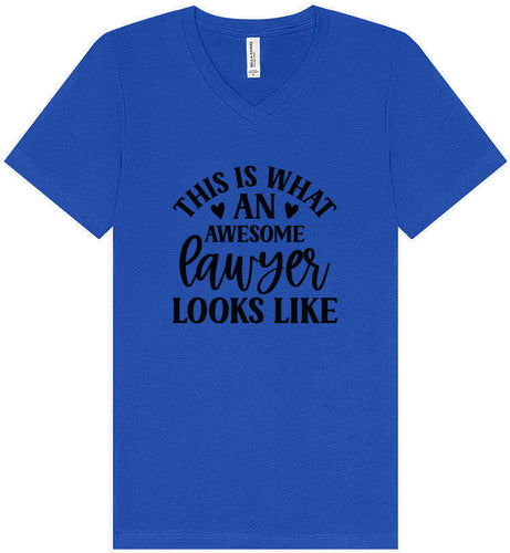 This is What an Awesome Lawyer Looks Like Unisex V-Neck Shirt