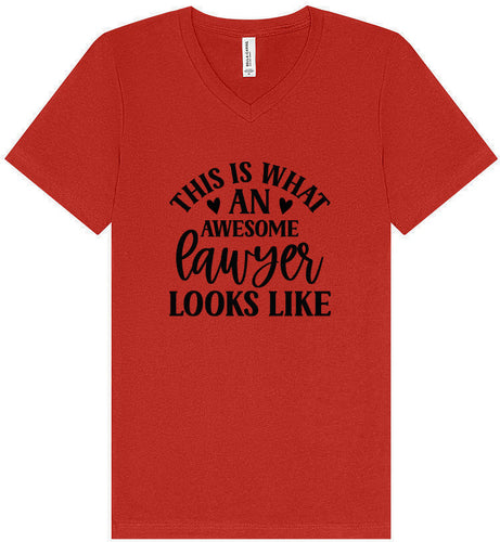 This is What an Awesome Lawyer Looks Like Unisex V-Neck Shirt