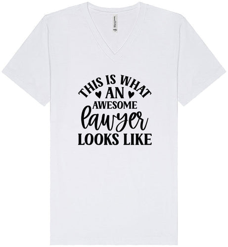 This is What an Awesome Lawyer Looks Like Unisex V-Neck Shirt