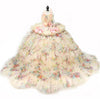 Floral Princess Dog Dress Ball Gown Trailing